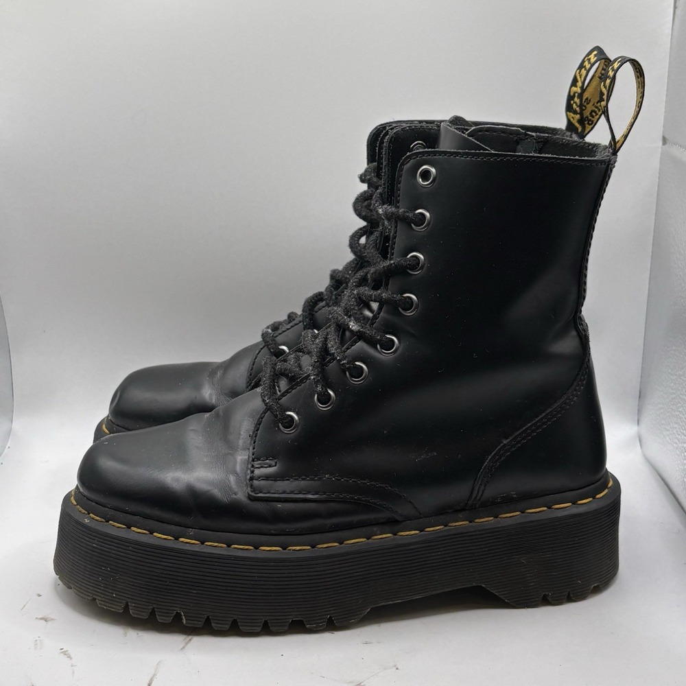 DR.MARTENS JADON Smooth Leather Platform Combat Boots Men's Sz 6